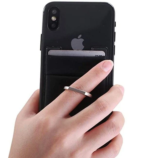 cell phone credit card holder stick on wallet leather (1)