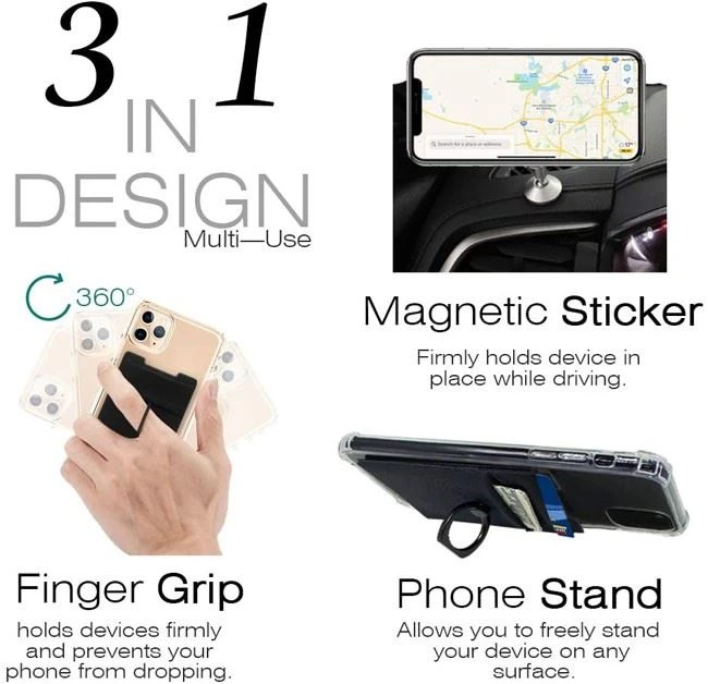cell phone credit card holder stick on wallet leather (4)