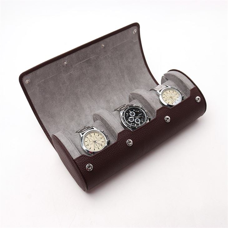 Leather Travel Case Watch Roll
