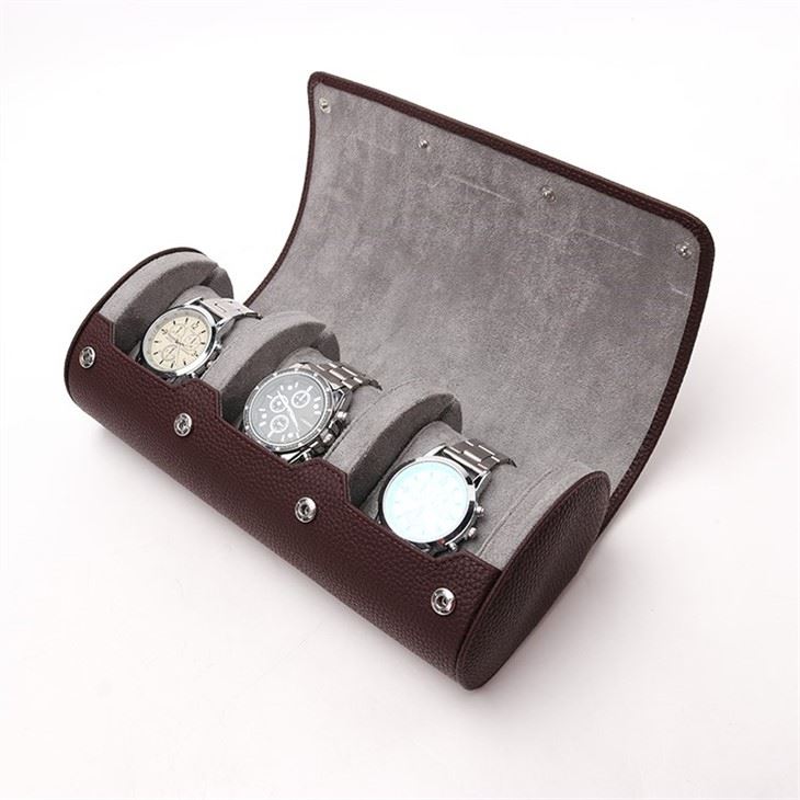 Leather Travel Case Watch Roll