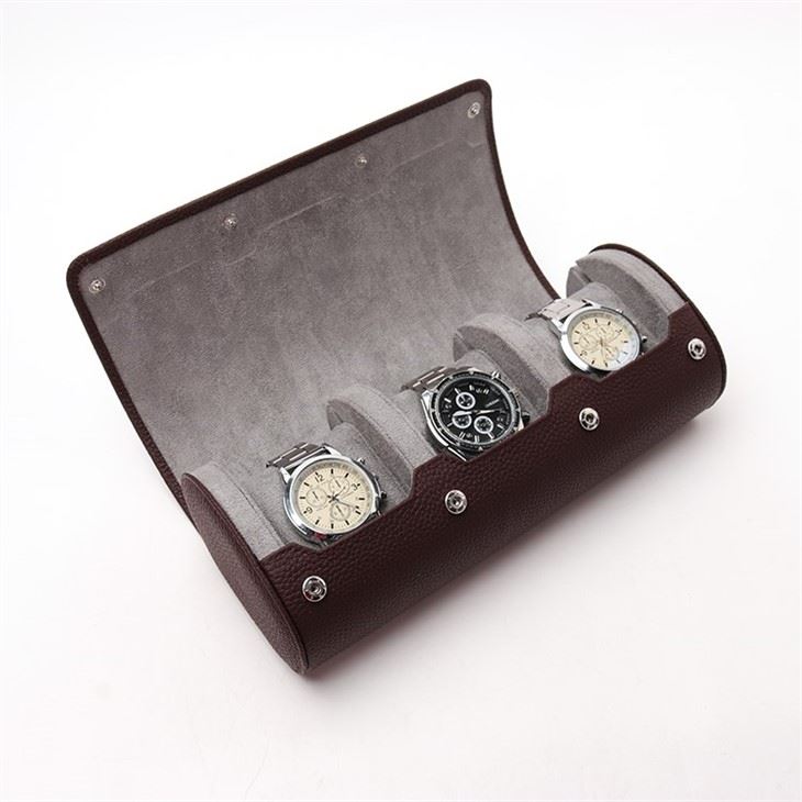 Leather Travel Case Watch Roll