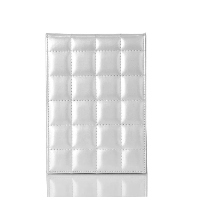 White Foldable Travel Makeup Leather Mirror